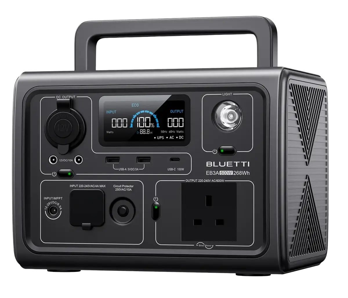 BLUETTI EB3A 600W 268Wh charging station