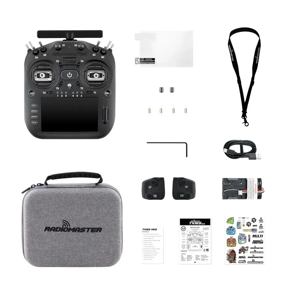 Remote control for quadcopter RadioMaster TX16S MAX MK3 ELRS Black