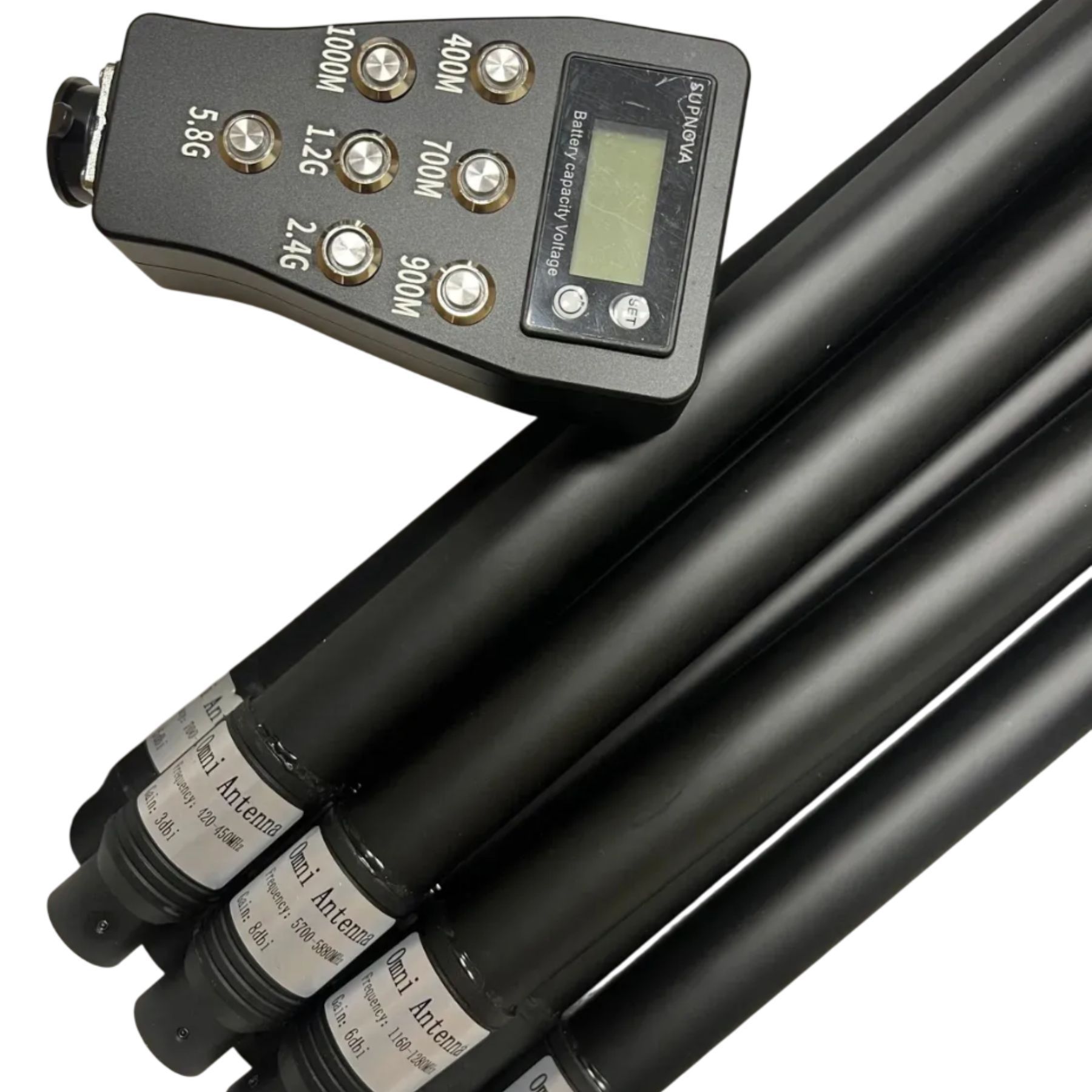 8-band EW system with collinear antennas "AIR Jammer Pro 8" (2 channels at 5.8G, 50 W each)