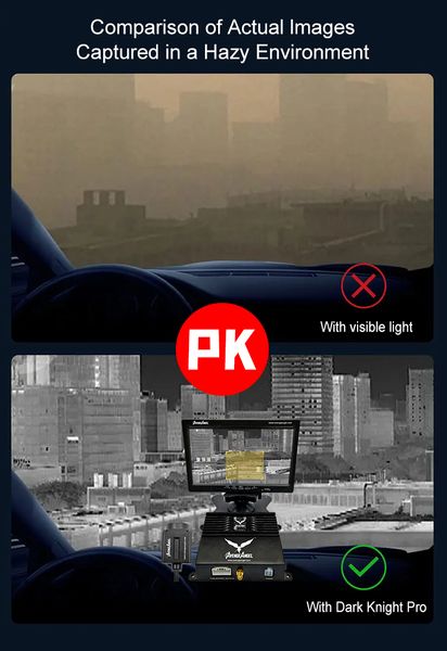 Автомобільна теплова камера нічного бачення зі штучним інтелектом AvengeAngel Dark Knight Pro 100330 фото
