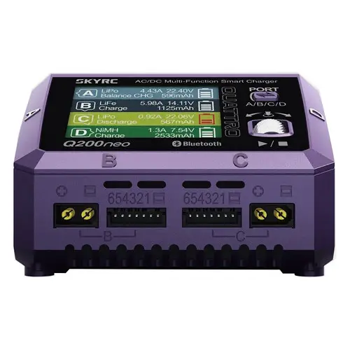 Зарядное устройство для аккумуляторов 4-канала SkyRC Q200neo 400Вт 10А 1-6S 4001936 фото