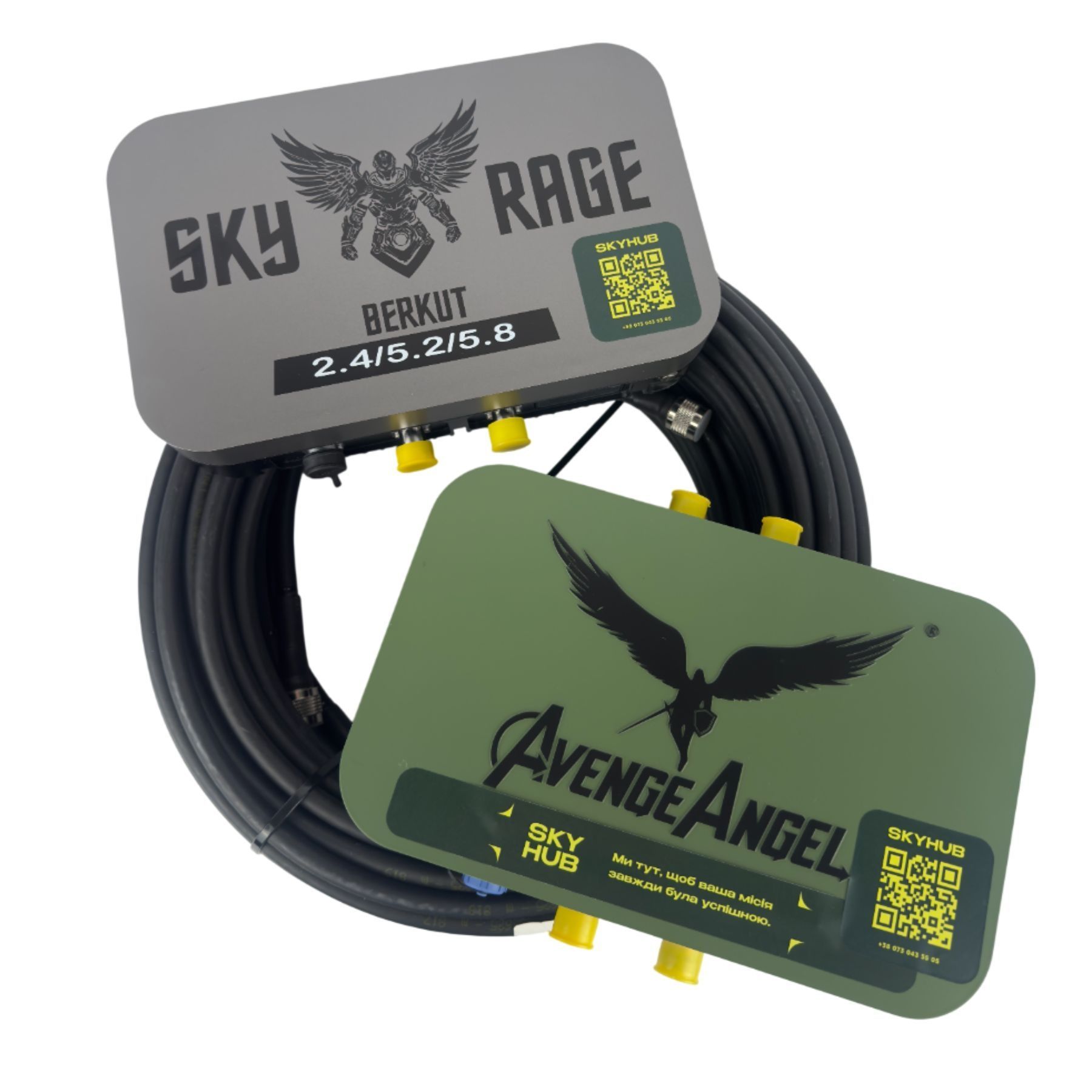Комплект Виносна антена Sky Rage Berkut + Репітер AvangeAngel + два комплекти коаксіальних кабелів WL400 N-type - N-type по 20 м 7001137 фото