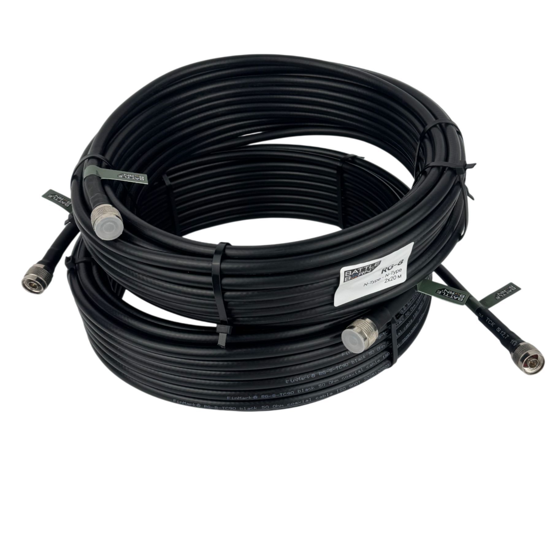 Coaxial cable set 2 pcs RG-8 20 m, N-TYPE-N-TYPE Battle Born