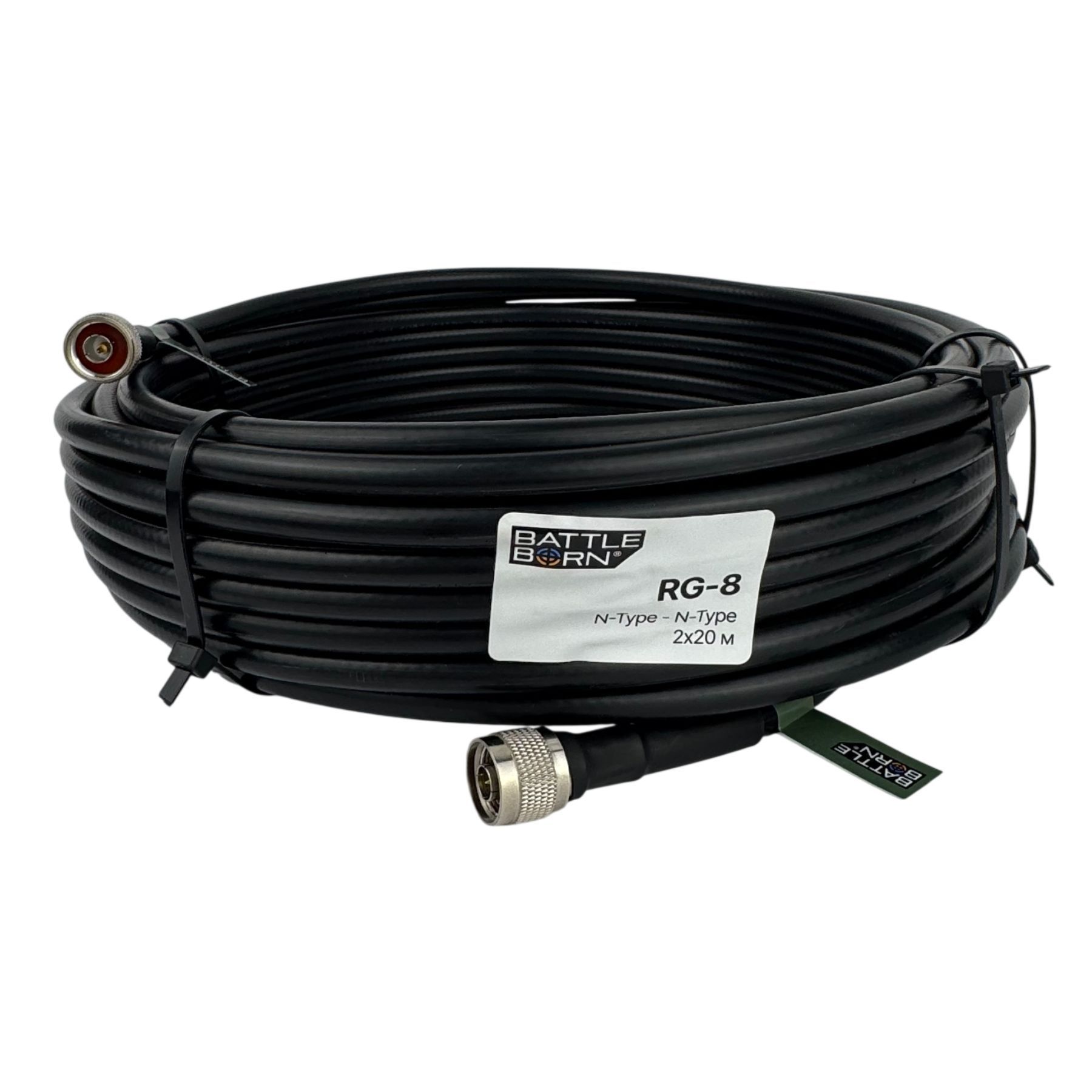 Coaxial cable set 2 pcs RG-8 20 m, N-TYPE-N-TYPE Battle Born