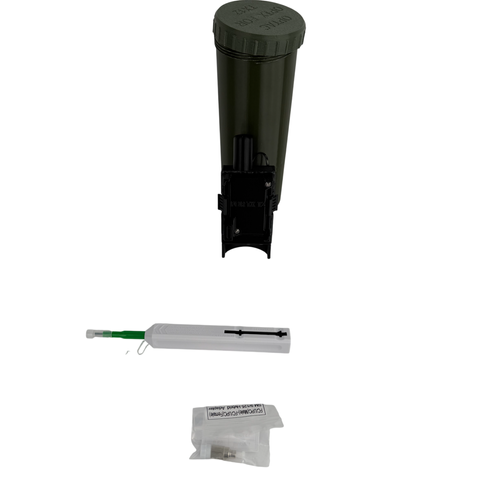 Optical fiber reel control module with integrated media converter