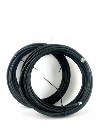 Coaxial cable WL-400, 20 m, QMA &ndash; N-Type SET (2 cables of 20 m each)