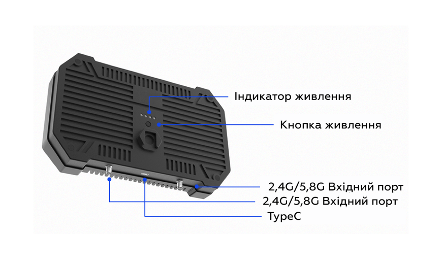 Виносна антена ROC4 2.4G/5.2G/5.8G, 10 Вт, підсилювач сигналу для квадрокоптерів DJI Mavic 3, 3Т, Matrix та Autel 100311 фото